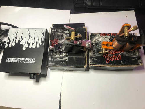 Kit 2 Maquinas De Tatuar Y Fuente De Poder Master Point
