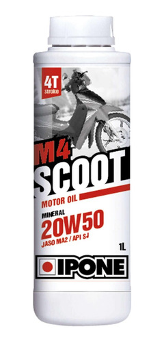 Aceite Ipone M4 Scoot 20w50 Mineral