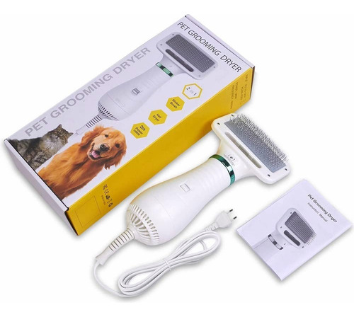 2in1 Pet Grooming Secador De Cabelo Silencioso E Branco