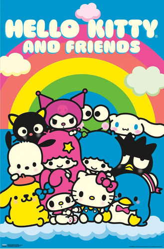 Neon - Póster De Pared De Neón De Hello Kitty Y Sus Amigos