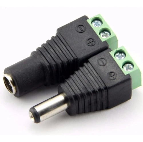 Imagen 1 de 10 de Conector Led Camara Ficha Plug Hembra Macho Alimentacion