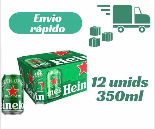 Pack Com 12 Latas De Cerveja Heineken 350ml