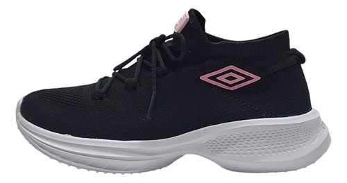 Tenis Dama Negro Rosa Umbro Confort R2017 Ro Original