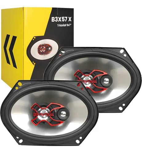 Alto Falante Bravox 5x7 Polegadas Triaxial 100w B3x57x Par