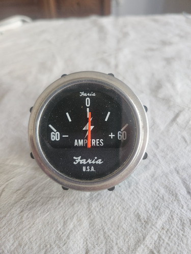 Reloj Amperimetro Antiguo Farias Americano 60amp 