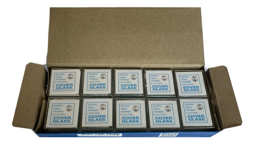Cubreobjetos 22x22 Mm - 20 Cajas Con 100 Laminillas (2,000)