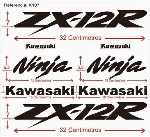 Calco Vinilo Kawasaki Zx-12r