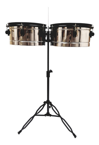 Imagen 2 de 10 de Timbaleta Acero Inox Pyp Std + Pie Platillo Platillo Palillo
