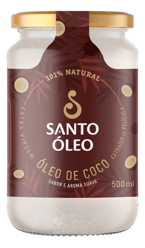 Óleo De Coco Extra Virgem 100%natural 500ml Santo Óleo 