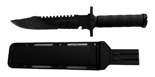 Cuchillo Tactico Militar Negro Tipo Rambo Swat