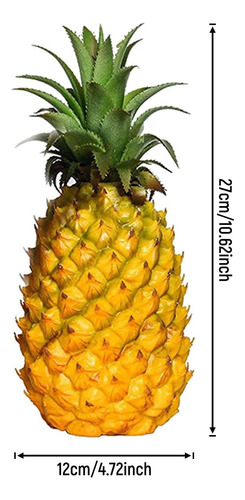 Estatuilla De Piña Artificial Moderna Amarillo 27x12cm