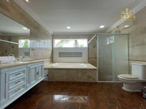 Imagem 21 de 30 de Mansão Na Praia Com 6 Suítes, Lazer Com Piscina, Sauna E Churrasqueira, 4 Vagas - Jardim Acapulco, Guarujá. - Ca0145