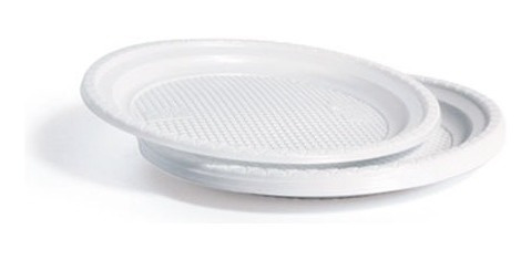 Plato Descartable 21cm Blanco 100 Unidades