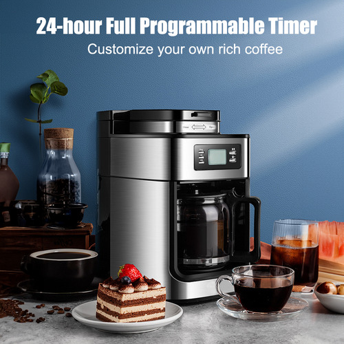 Cafeteira Elétrica Com Moedor Quente De Café Embutido