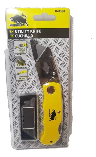 Cuchillo Cartonero Retractil Tipo Navaja Repuesto 6 Hojas