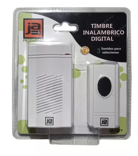 Timbre Inalámbrico Impermeable Eo Safe Imports Esi-4657 Color Blanco Con 1  Transmisor Y 1 Receptor