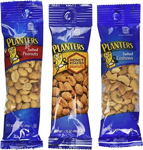 Plantadores Variety Pack, 24 Paquetes (12-1.75 Cacahuetes Sa