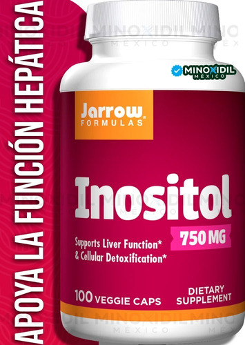 Jarrow Formulas Inositol 750mg 100 Capsulas Vegetarianas Apoya La Función Hepática Y La Desintoxicación Celular,  Funciona En La Señalización Nerviosa Y El Metabolismo De La Glucosa Y Grasas 