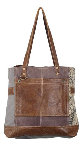 Bolsa De Lona Reciclada Con Estampado Floral Lateral Myra Ba