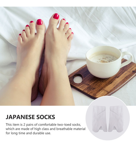 2 Pares De Cómodos Calcetines Tipo Kimono Transpirables Con