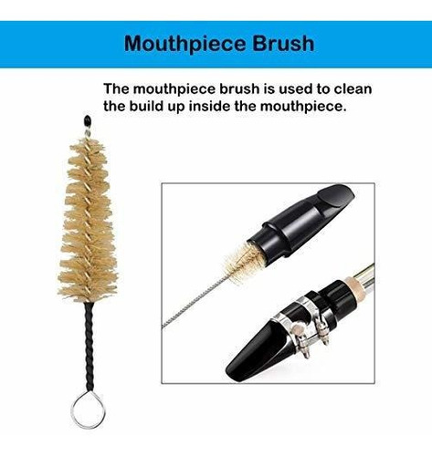 Imagen 2 de 4 de 10 In 1 Saxophone Cleaning Kit Alto Cleaner Including
