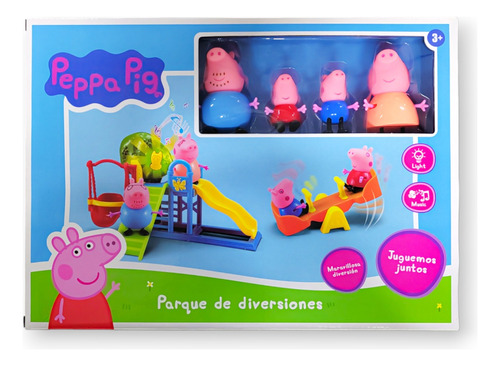 Set Peppa Pig Familia Y El Parque De Diversiones
