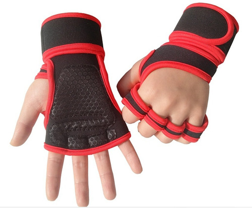 Guantes Con Muñequera Para Gimnasio Pesas Gym Deporte Hombre