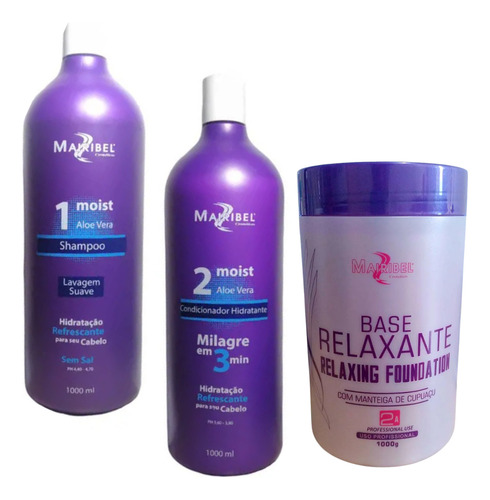 Kit Shampoo E Condicionador Aloe Vera E Base Relaxamento