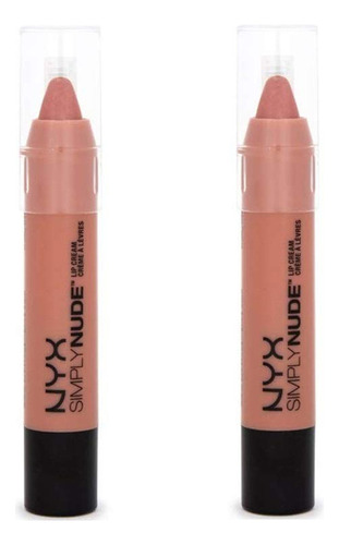 Labial Paquete De 2 Cremas De Labios Nyx Simply Nude, Sn03 D