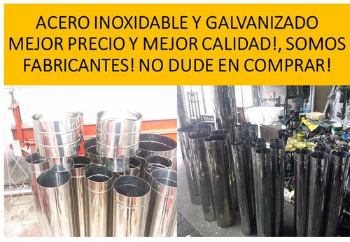 Caño Acero Inoxidable, (estufas,parrilleros,chimeneas)