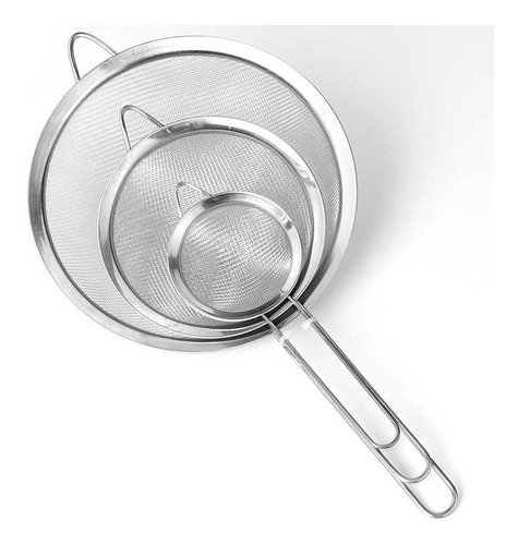 Colador De Acero Inox Malla De 14 Cm Local A La Calle