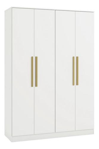 Guarda-roupa 4 Portas 2 Gavetas Kappesberg Adapt Branco