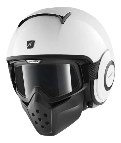 Casco Moto Abierto Modular Shark Drak Blank Blanco Bamp