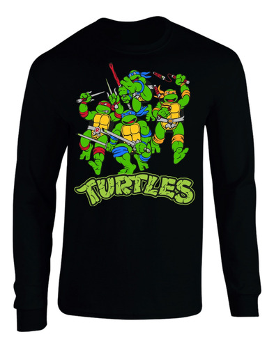 Camiseta Tortugas Ninja 1986 Mang Larga Camibuso Sueter Geek