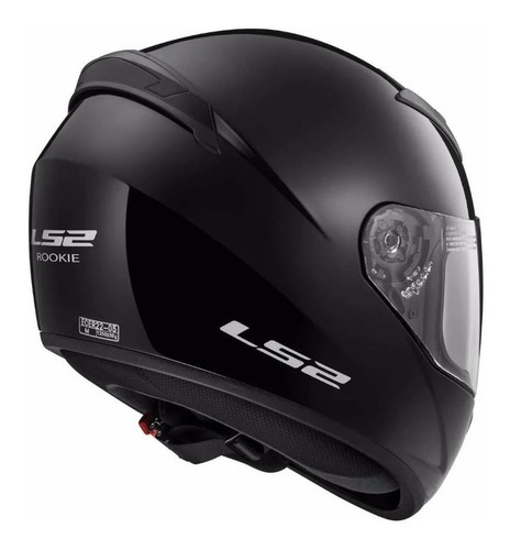 Imagen 3 de 3 de Casco para moto integral LS2 Rookie FF352 gloss black solid talle M