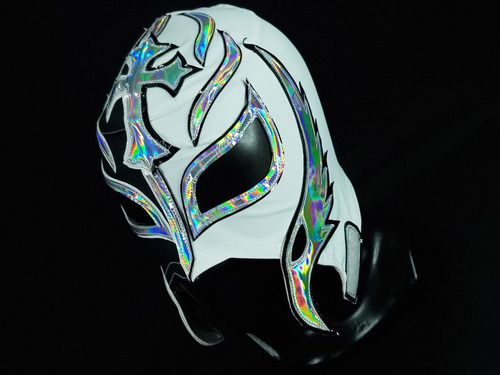 Mascara Luchador Semi Profesional Black White Lucha Libre 