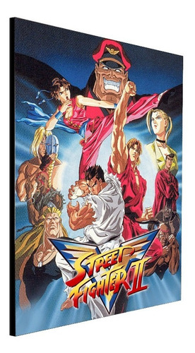 Cuadro Decorativo 18x24 Cms Poster Reflectivo Street Fighter