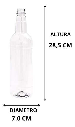 40 Garrafas 900ml Frasco Pet Cristal Lisa Com Tampa