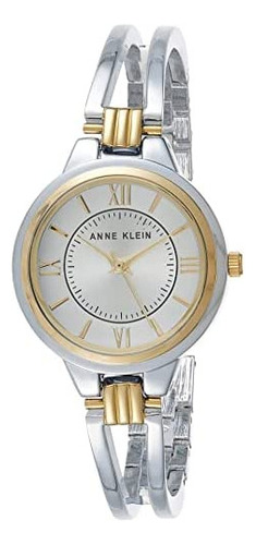 Reloj De Pulsera Abierta De Dos Tonos Para Mujer De Anne Kle