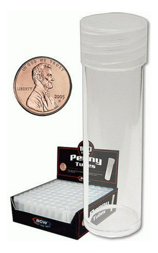 Coin Almacenamiento Tubos, De Plástico Transparente W - Torn