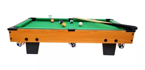 Jogo mesa mini bilhar sinuca snooker 69 x 36 x 19cm completo