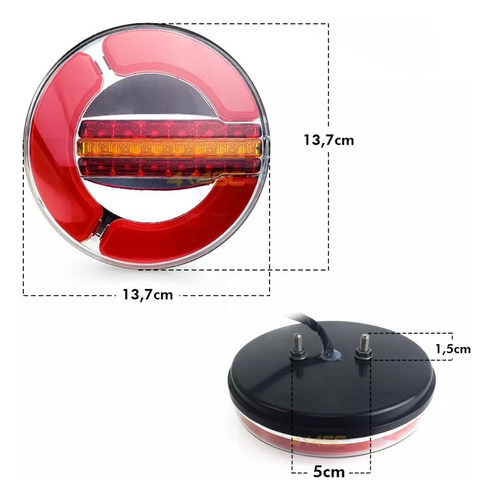 Sinaleira Led Traseira Caminhão Mb 1111 1113 Com Adaptação