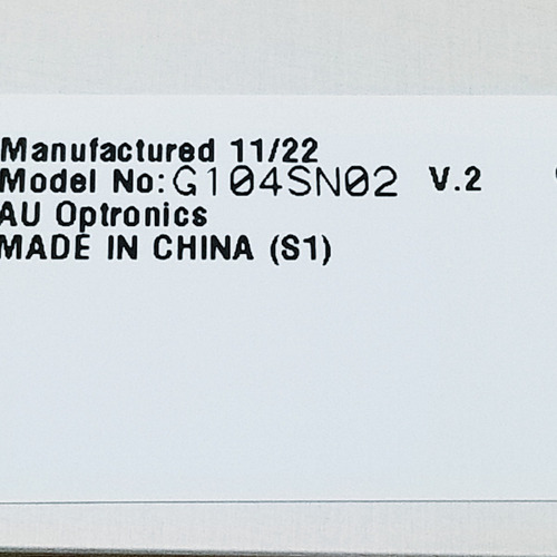 Display G104sn02 V.2 Au Optronic Lcd Auo Chen Hsong Haitian