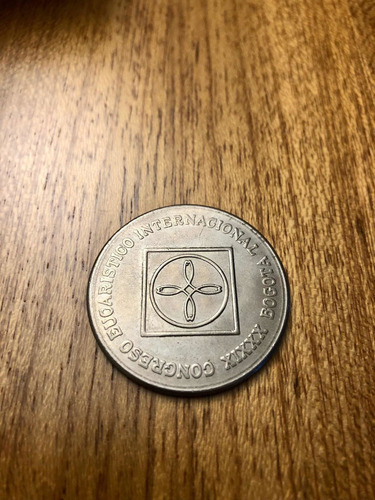 Moeda Peso Colombiano 5 Pesos 1968 Com Patina Lote 42 (Usado)