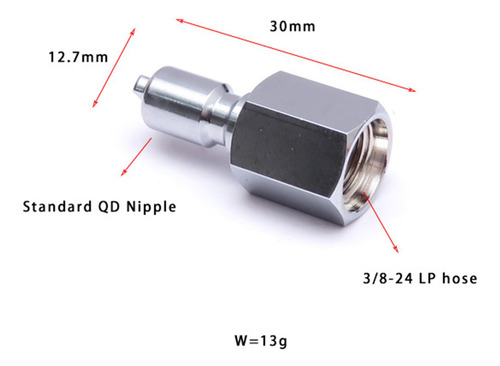 2 Adaptador De Regulador De Buceo 8/3-24 Hembra Estándar Qd