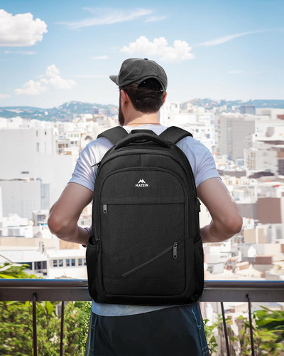 Mochila viaje Matein 1035 color negro diseño lisa 30L