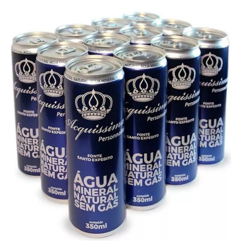 Água Sem Gás Em Lata 350ml Acquissima Reciclável 12 Unidades