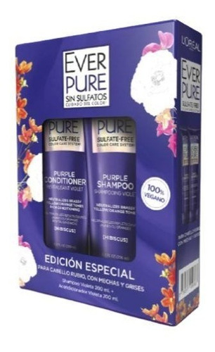 Pack L'oreal Ever Purple Shampoo + Ancondicionador