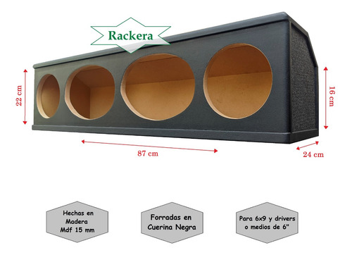 Rackera Para Parlantes 6x9 Y Drivers O Medios 6 Mdf Rack