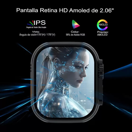 Smartwatch Microwear Ultra3 Ai 5g Cámara Y Chip Físico.nuevo Negro Cuero Marrón Claro Blanco